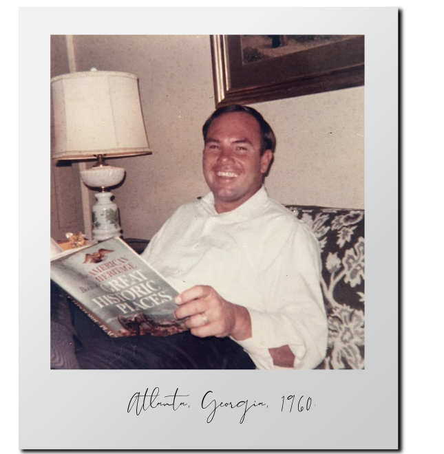 Warner A Bonner sitting in a chair, smiling